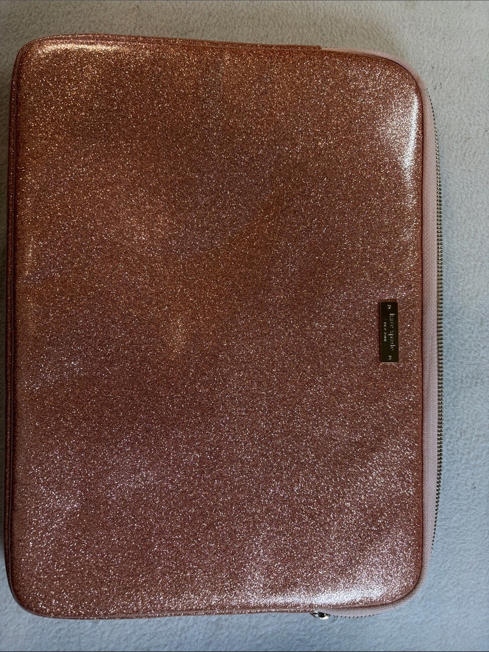 kate spade Rose Gold Glitter Tablet Sleeve
